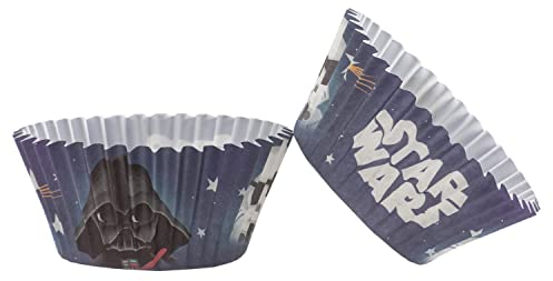Dekozauber24 Muffinförmchen Star Wars, 25 Stück, 5cm, Muffinschalen Cupcake Backform Papier