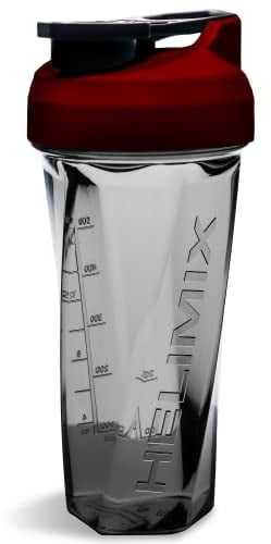 HELIMIX 2.0 Vortex Protein Shaker, 800 ml (28 oz) - Gourde Portable et Étanche pour Boissons Protéinées & Smoothies, Sans Bille, Compatible Lave-Vaisselle