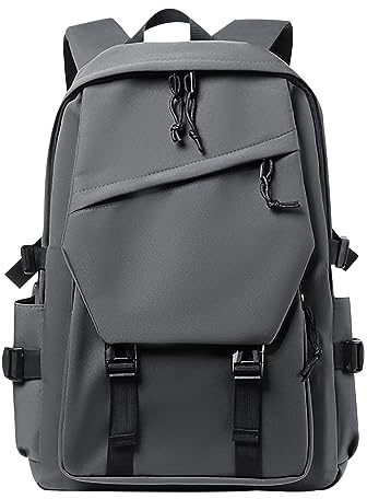Rucksack Teenager Mädchen Schulrucksack Mädchen Jungen Teenager Rucksack Schule Schultasche Damen School Bag Backpack Uni Rucksack Groß Jugendliche Mädchen Schulrucksack Oberstufe Mädc Schoolbag Grau