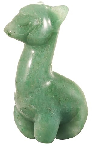 Nupuyai 4 cm Alpaka Figur Deko Grüner Aventurin Stein Lama Glücksbringer | Alpaka Figur Glücksbringer, Handschmeichler Taschenstein, Talisman Heilstein, Alpaka Wohnzimmer Tischdeko Geschenk
