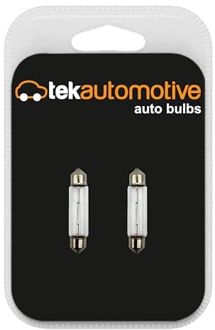 Tek Automotive 242 C5W Bulb Lorry Number Plate Bulb Interior Truck Light Festoon Bulbs 24V 5W S8.5D 11x38mm - Twin Pack