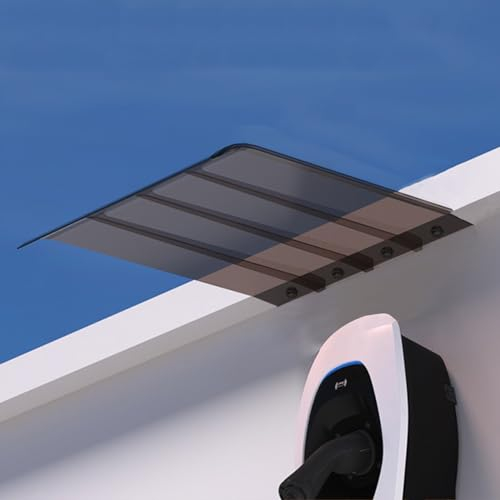 Modern Türvordach,Haustürvordach Pultvordach aus 3 mm Dicke Polycarbonat,Pultbogenvordach Überdachung für Draußen Sonnenschutz Regenschutz,Vordach für Eingangstür (40x50cm/16 x20)