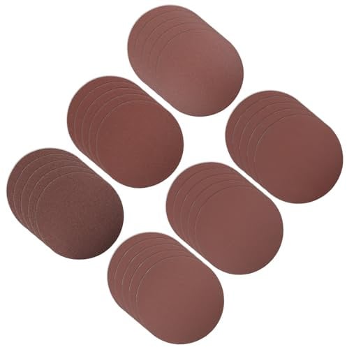CoCud Klett-Schleifscheiben, 8 Zoll 200 mm Schleifpapiere 80/100/120/180/240/400 Körnung Aluminiumoxid Flock-Schleifpapier - (Anwendungen: für Holz Metall Gipskarton), 30 Stück