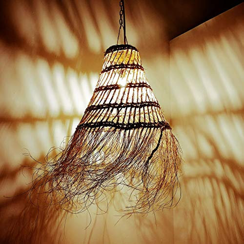 Generico Lustre à Suspension en Paille Artisanale Marocaine: Style Ethnique, Éclairage Naturel et Confortable 2403211011
