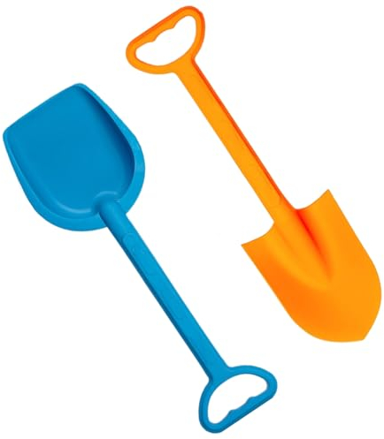 2 Pieces Plastic Beach Spade for Kids Mixed Colour Kid's Sand Toys Mighty Sand Shovel Beach and Garden Tool Toys Sand Digging Shovel Toy for Toddlers Age 1-5