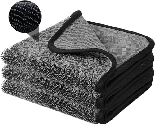 GMHLLES Bathroom Drying Towel, 3-Piece Set, 40 x 60 cm, All-Around Dryer for Cars, Hair, Bath, Glass
