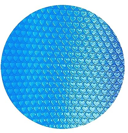 Solar-Poolabdeckung, Schwimmbad-Isolierfolie, Pool-Solarabdeckungen mit herzförmigen Blasen, hat Anti-UV- und wasserdichte Funktionen, Thermo-Poolabdeckung für runde Schwimmbäder (2,4 m)