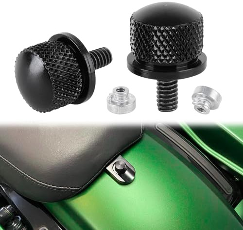 DREAMIZER Motorrad Sitz Schraube, Motorrad Sitzbank Schraube Hinteren Kotflügel Schrauben Kompatibel mit Harley Sportster XL883 1200 48 Touring Dyna Softail Glide, 1996-2019 (2 Schrauben+2 Muttern)