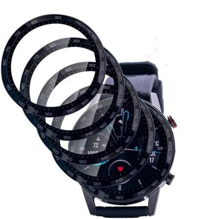 QZJinch 4 Piezas,Protector Pantalla para Honor magic watch 2 46mm,sensible al tacto,3D Cobertura Completa,Ultra Transparente, Sin Burbujas,Antiarañazos