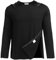PINSPARK Langarmshirt Herren T-Shirts Laufshirts Atmungsaktiv Langarm Post Schulter Chirurgie Shirts Hemden nach Schulteroperationen Snap Open Tearaway Shirt Schwarz XL