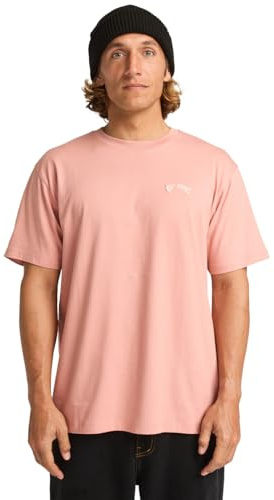Billabong Top a Maglia Manica Corta Arch Crew SS Uomo Rosa L