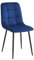 Colenis Chaises de Salle à Manger Ela, Lot de 4, Lin, Bleu, Chaise de Cuisine, Pieds en métal Stable, Chaise Chambre à Coucher, Chaise Salon