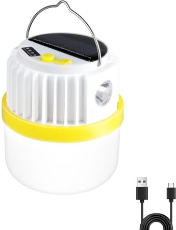 ExtraStar Power Bank Recargable Lámpara Camping, lámpara portátil de supervivencia, 6 Modos, para Camping, Luz de Emergencia, Senderismo