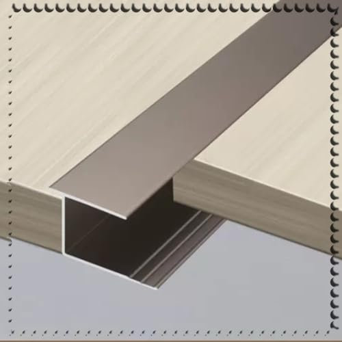 Fußbodenübergangsleisten, Bodenkanten-Zierleiste, Aluminium-Übergangsleiste, Holz-zu-Fliesen-Abdeckleisten, 1/2 Zoll bis 3/5 Zoll hohe Schwellenleiste, Laminat-Verbindungsleiste, Schwellen leicht zu r