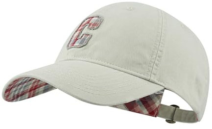 CLAPE Basecap Herren Baseballcap Kappe Damen Verstellbare Baumwolle Cap mit Stickerei Baseballkappe UV Sport Cap Beige BASC2509