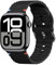 Sport Strap Compatible with Apple Watch Straps 40mm 41mm 38mm 42mm 44mm 45mm 46mm 49mm for Women Men,Waterproof Soft Silicone Band for iWatch Strap Series 10 9 8 7 6 5 4 3 2 1 SE Ultra - Black