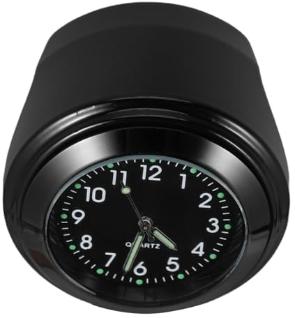 SOLUSTRE 1 Set Motorrad-lenkeruhr - Schwarze Quarz-zifferblattuhr Und Thermometer, Wasserdichtes Und Staubdichtes Reitzubehör Für Langstreckenfahrten