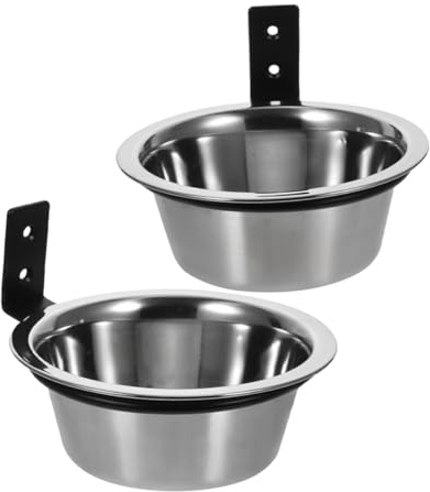 VILLFUL 2pcs Raised Dog Food and Water Bowls Wall Mounted Elevated Pet Feeder for Small Pets Space Saving Design