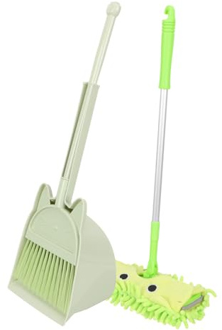 Parliky Kit de Limpieza Infantil Escoba Recogedor y Fregona Pequeños para Niñas Juguetes Educativos para Enseñar del Hogar y Actividades