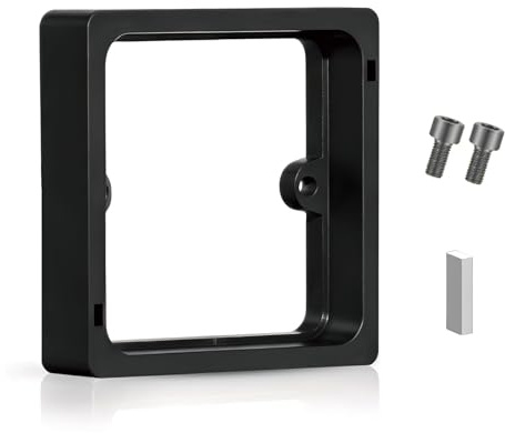 Single Socket Spacer 1 Gang 20 mm Black – UK Switch and Socket Spacer – Wall Box Extender Frame for Recessed Sockets – for Panels Tiles and Uneven Walls