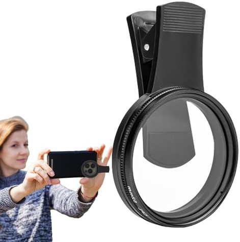 CPL-Linse – Polarisationsfilter für Handy-Fotografie, tragbare optische Linse mit Clip | für Gegenlichtsteuerung, Reduzierung von Reflexionen, Reisen und Nachtaufnahmen