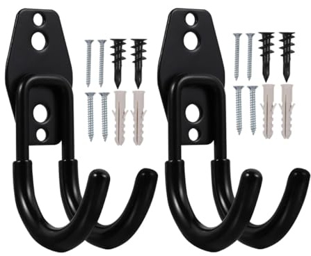 MAGICLULU 2 Stück pack Schlauchhalter aus Edelstahl mit Gummibelag Wandhalterung für Gartenschläuche Wasserfester und Langlebiger Schlauchaufhänger zur Befestigung an Wand oder Wasserhahn