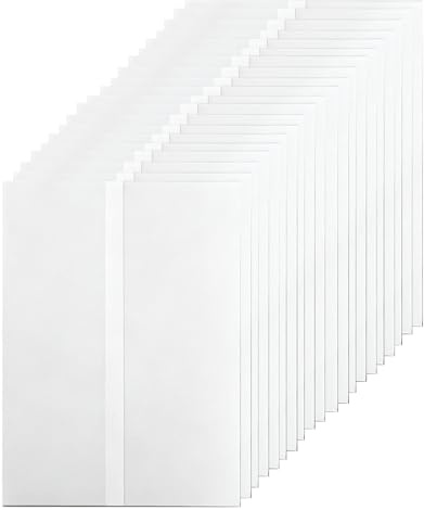 Shensuii Pre-Folded B6 Translucent Vellum Jackets, 15x21cm 20Pcs | Pre-Folded Vellum Jackets, Translucent Paper with Smooth Texture, Perfect for Wedding Invitations and Bridal Shower Cards