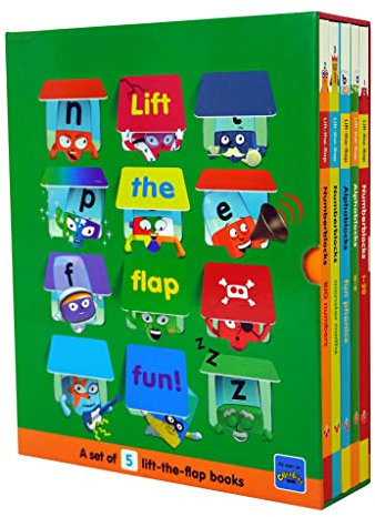 Numberblocks & Alphablocks Lift-the-Flap Box Set - Numbers 1 to 100, Phonics & Maths Activities (Pack of 5) (Numberblocks Lift The Flap Titles)