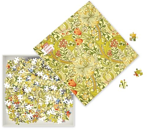 Puzzle - William Morris Gallery, Die goldene Lilie: Unser faszinierendes, hochwertiges 1.000-teiliges Puzzle (73,5 cm x 51,0 cm) in Stabiler Kartonverpackung