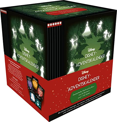 Disney Adventskalender 2023 - zauberhafte Weihnachts-Box mit 24 Büchern und 1.152 Seiten: Mit Geschichten von der Eiskönigin, Dornröschen, Arielle, ... neuen, bisher unveröffentlichten Erzählungen