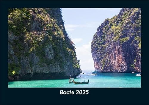 Boote 2025 Fotokalender DIN A5: Monatskalender mit Bild-Motiven von Autos, Eisenbahn, Flugzeug und Schiffen