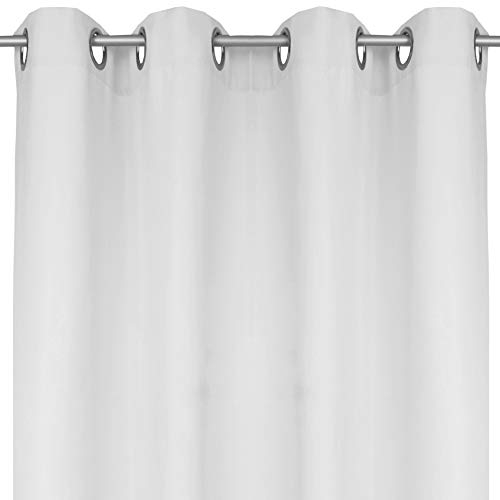Bestlivings Blickdichte Hellgraue Gardine mit Ösen in 140x145 cm (BxL), in vielen Größen und Farben