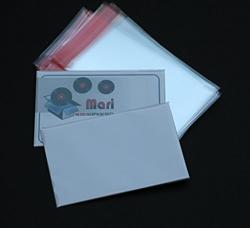 100 St. Visitenkarten Klarsichthüllen hochtransparent 56 x 86 + 16 mm Klappe 30 mµ mit Klappe und Verschluss