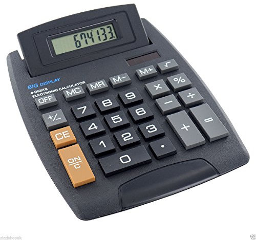New Jumbo 8 Digit Large Button Battery Operated Desktop Calculator For School & Office Usage with Battery Included