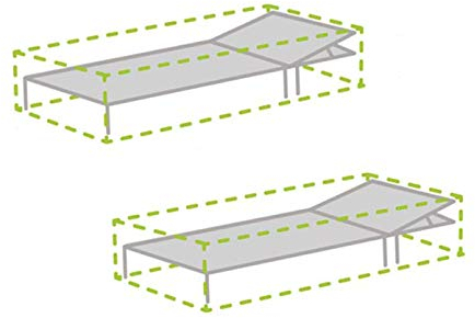 2er Set Schutzhüllen für Sonnenliegen 200x75cm, Abdeckhauben Gartenliege, wetterfest