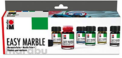 CREATIV DISCOUNT® NEU Marabu Startset 'easy marble', 6 x 15 ml