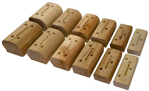 Metolius Campus Blocks XL Braun - Komfortable fingerfreundliche Trainingsgriffe, 2er Pack, Größe XL - Farbe Holz