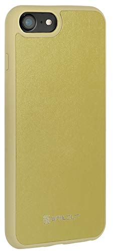 STILGUT Bumper kompatibel mit iPhone 7/iPhone 8/ iPhone SE 2020 - iPhone 7/iPhone 8 & iPhone SE 2020 Case aus Kunststoff und Leder, Cover, Hülle aus TPU/PC & Leder - Grün