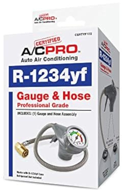 InterDynamics CERTYF102-4, R-1234yf Recharge Gauge und Schlauch
