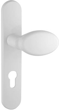 THIRARD - Ensemble de poignées pour porte d'entrée palière Sultane trou de cylindre, entr'axes 195mm, blanc