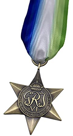 Hornbeam Militaria Replica Atlantic Star Campaign Medal, WW2, Copy