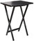 Unibos Indoor &Outdoor Tea Coffee Snacks Garden Camping TV Laptop Portable Folding Sturdy and Durable Rubber Wood Table (Black)
