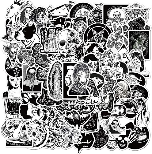 100 Pcs Gothic Cool Stickers Vinyl Stickers Pack for Laptop,Bumper,Hydro Flasks,Water Bottle,Computer Waterproof for Teens Adults Girls