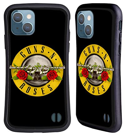 Head Case Designs Licenza Ufficiale Guns N' Roses Logo Pallottole Arte Chiave Custodia Cover Ibrida Compatibile con Apple iPhone 13