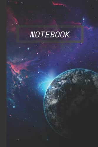 Notebook: Space moon earth Notebook Blank Lined Journal