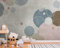 A.S. Création Livingwalls Fototapete Kreise Modern Grau Beige Blau 383071 The Wall 3,71 m x 2,80 m Kinderzimmer Babyzimmer Jungen Mädchen