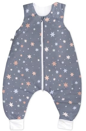 Julius Zöllner Schlafoverall Jumper aus Jersey Baumwolle, Made in Germany, Shiny Stars, 12-24 Monate / Gr. 80