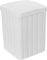 Inbagno Pattumiera Bagno con Coperchio Ribaltabile, capacità 10L, Colore Bianco in Polipropilene, Senza BPA, Effetto Legno, Linea Buzz (Bianco)