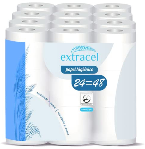 Papier Toilette Super Doux Double Épaisseur 24 Rouleaux | Papier WC Haute Qualité Papier Hygiénique Extra Résistant