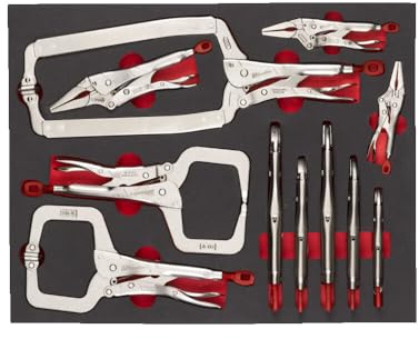 Milwaukee Lot de 11 pinces à grip pour chariot d'atelier 78 cm